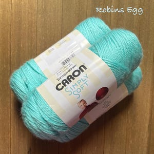 Caron Simply acrylic yarn  Worsted weight  Robins Egg  Ready to ship