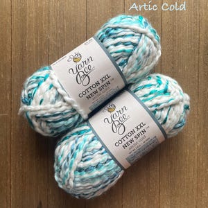 Yarn Bee Cotton XXL New Spin Artic Cold  Bulky Weight Cotton/Acrylic Blend Yarn Ready to ship