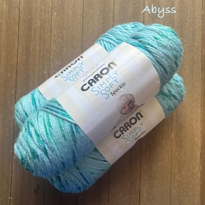 Caron Simply Soft Speckle acrylic yarn  Worsted weight  Abyss Ready to ship