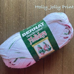 Bernat Handicrafter Holidays Cotton Yarn  Worsted Weight  Ready to ship Discontinued
