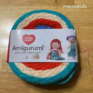 Red Heart Amigurumi Yarn Mermaids  Ready to ship