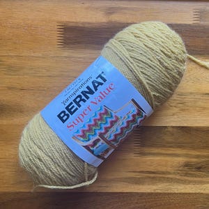 Bernat Super Saver Yarn Curry Worsted Weight Acrylic Yarn Ready to ship