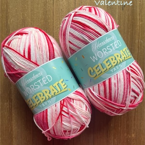 Herrschners   Worsted Weight Celebrate  Yarn Valentine’s  Ready to Ship