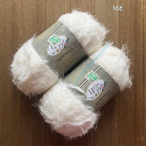 Yarn Bee Luscious Yarn 100% Nylon Yarn  Ice  Ready to ship Discontinued Yarn.  Destash yarn