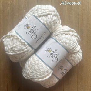 Yarn Bee Cotton XXL Almond Bulky Weight 100% Cotton Yarn Ready to ship