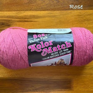 Caron Kolor Match Value Pack Rose Acrylic yarn8 oz. Worsted Weight  Made in the USA Ready to ship Destash