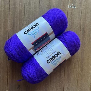 Caron Simply acrylic yarn  Worsted weight  Iris Ready to ship