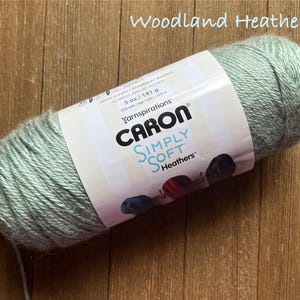 Caron Simply acrylic yarn  Worsted weight  Woodland Heather Ready to ship