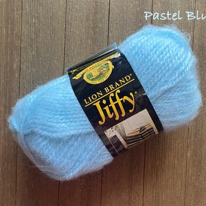 Lion Brand Jiffy Quick & Easy Bulky weight acrylic yarn  Pastel Blue Ready to ship discontinued yarn