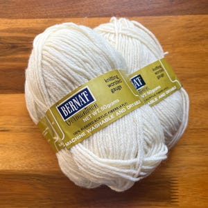 Bernat Germantown Yarn Set of Natural  Worsted weight acrylic yarn  Nine skeins available Ready to ship 9 skeins available