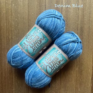 Hobby Lobby I Love This Cotton Super Soft Super Saving Print Denim Blue  Worsted Weight Cotton Yarn Ready to ship