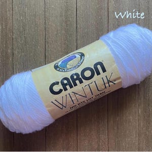 Caron Wintuk acrylic yarn White Worsted weight Ready to ship Destash
