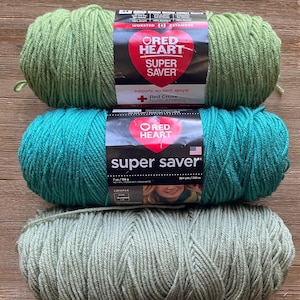 Red Heart Super Saver Solid Worsted Weight Acrylic Yarn PARTIAL  SKEINS  Ready to Ship Destash