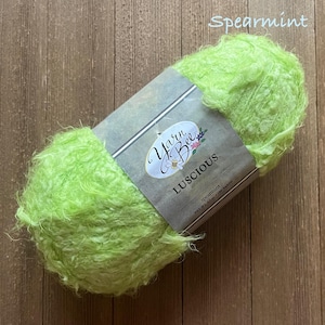 Yarn Bee Luscious Yarn 100% Nylon Yarn  Spearmint   Ready to ship Discontinued Yarn.  Destash yarn