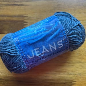 Lion Brand Jeans Yarn  DISCONTINUED Worsted weight acrylic yarn  3 oz. Ready to ship
