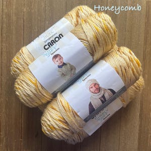 Caron Simply Soft Speckle acrylic yarn  Worsted weight  Honeycomb Ready to ship