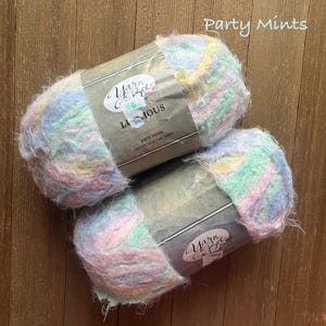 Yarn Bee Luscious Yarn 100% Nylon Yarn Party Mints   Ready to ship Discontinued Yarn.  Destash yarn