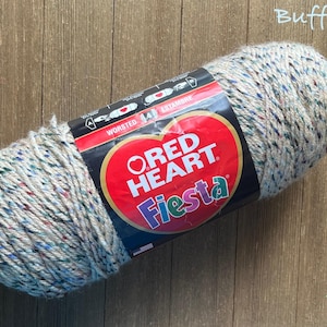 Red Heart Fiesta Acrylic yarn. worsted weight 5 oz  Buff  Ready to ship Discontinued