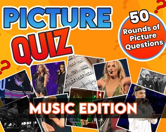 Musikbildquiz | PowerPoint-spel med 50 rundor (digital nedladdning)