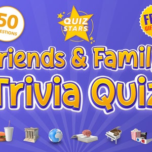 Trivia Quiz, Trivia Questions and Answers, General Knowledge Quiz, Friends Trivia, Family Party Quiz Game, Downloadable Trivia PowerPoint