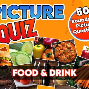 Food and drink picture quiz main etsy screen