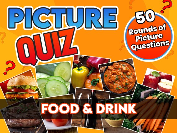Food and Drink Picture Quiz, PowerPoint Game (Digital Download)