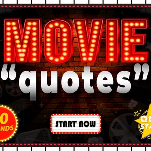 Movie Quote Quiz, Fun Trivia Game, Power point Download, Perfect Gift for Parties.