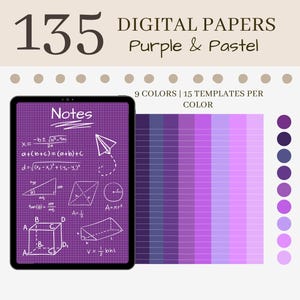 Purple Phone Paper.pdf Purple Paper Digital Templates | Pastel Goodnotes Templates | Purple ...