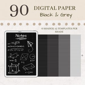 Black Paper Templates | Goodnotes black paper | Black notability templates | digital download | instant download