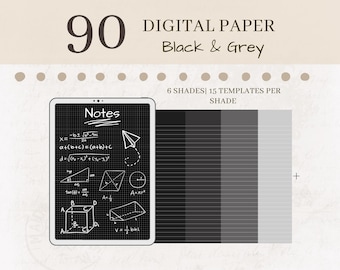 Black Paper Templates | Goodnotes black paper | Black notability templates | digital download | instant download