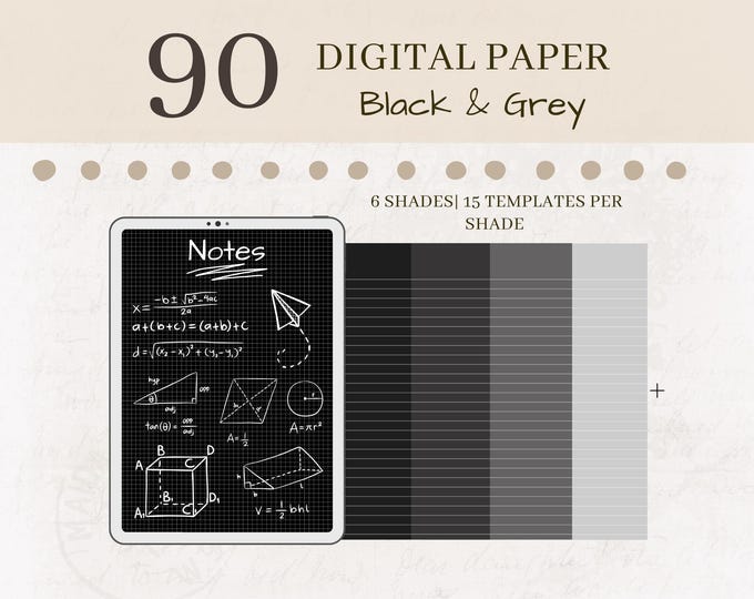 Lined Paper Digital Templates | Graph Paper Templates | Instant ...