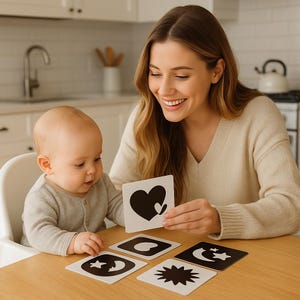 Montessori Baby Flash Cards: High Contrast Sensory Development (Digital Download)