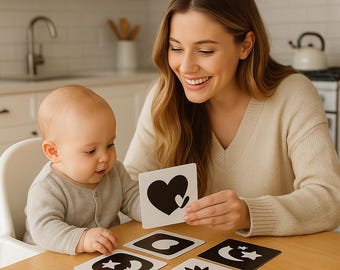 Montessori Baby Flash Cards: High Contrast Sensory Development (Digital Download)