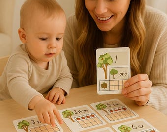 Apple Counting Flashcards 1-10: Homeschool Math Printable (Digital Download)