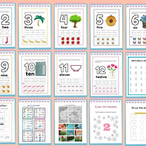 50 Page Maths Busy Book Printable Toddler Activities Preschool ...