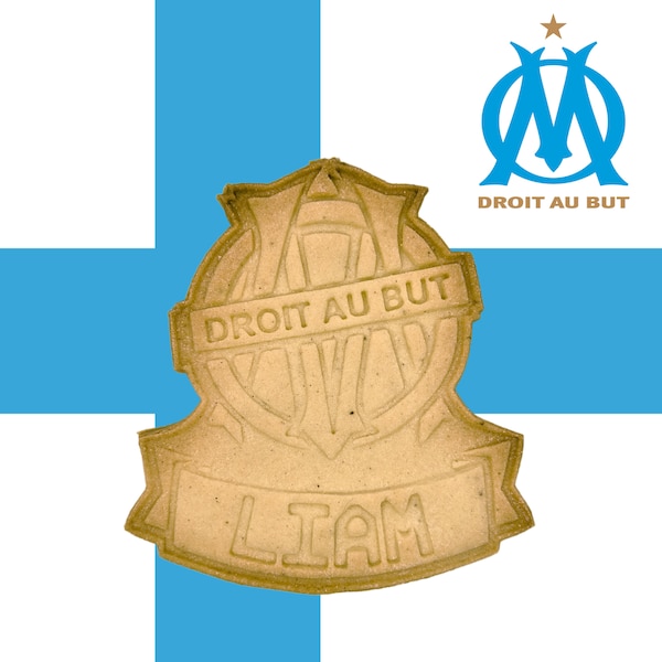 Emporte-Pièce Marseille OM personnalisé timbre à biscuits olympique de marseille prénom