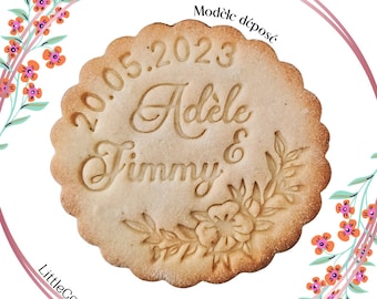 Timbre à biscuits personnalisé Mariage emporte-pièce personnalisé mariage