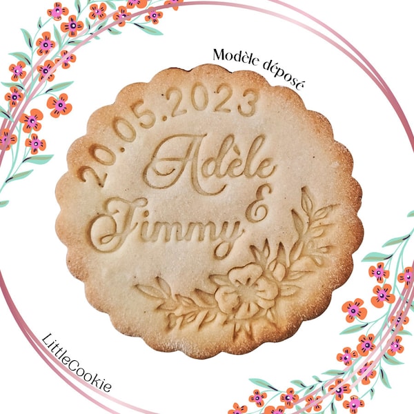 Timbre à biscuits personnalisé Mariage emporte-pièce personnalisé mariage