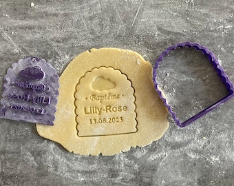 Cookie stamp Baptism cutter cookie baptism