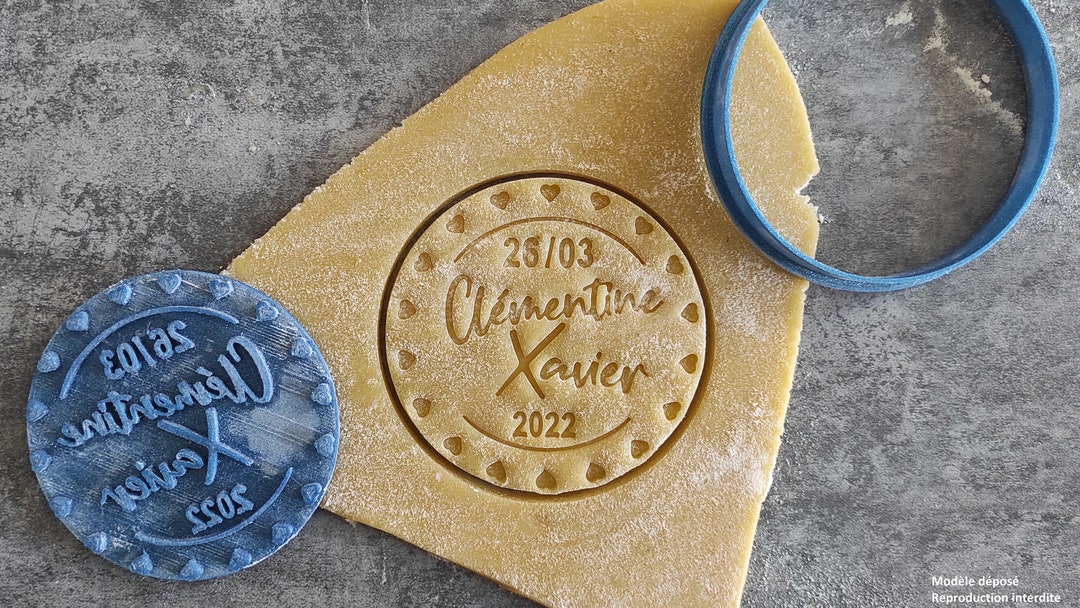 Personalized Cookie Stamp Wedding Personalized Wedding Cookie Etsy