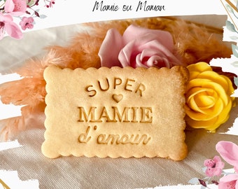 Emporte-pièce fête des mères ou fête des grands-mères timbre à biscuits