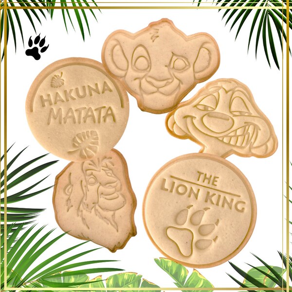 Lion king cookie cutter simba cookie stamp