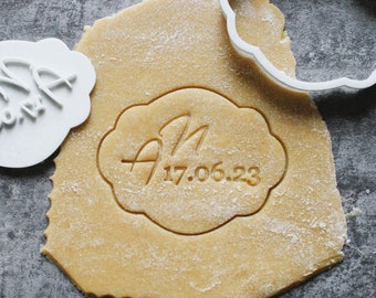 Personalized cookie stamp Wedding personalized wedding cookie cutter