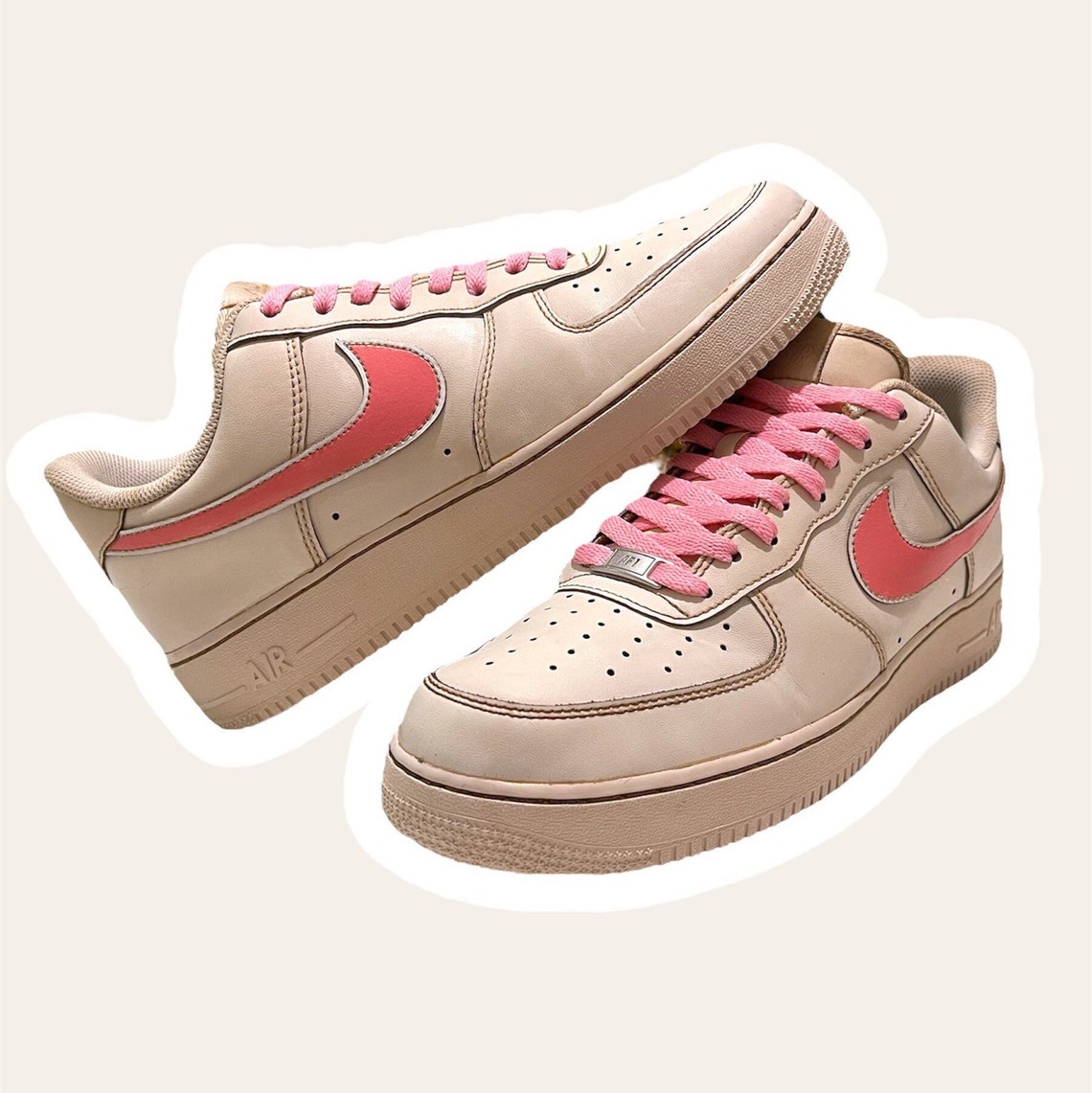 AF1 Genuine Coffee Stained Handpainted Sneakers - Etsy