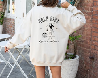 Golf Girl Sweatshirt, Women's Golf Crewneck, Golfing Pullover, Golf Girlfriend Apparel, Gift for Golfer