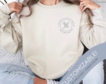 Gluten Free Custom Embroidered Sweatshirt, Funny Shirt, Gift for Gluten Free Person, Celiac Shirt, I Tolerate a Lot of Things but Not Gluten