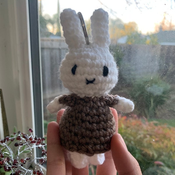 Crocheted Miffy Keychain Etsy