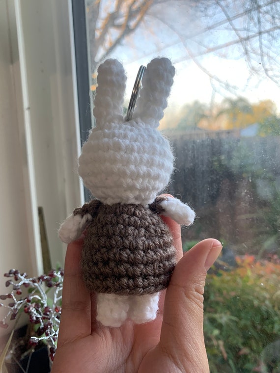 Crocheted Miffy Bunny Keychain !