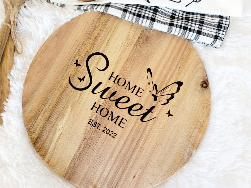 Custom Cutting Board Gift Basket. Family Name Charcuterie Board. New