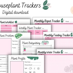 Printable Houseplant Trackers | Digital Downloads | Houseplant Schedules | Water Schedule | Indoor Plant Planner | 8 pages | Houseplants